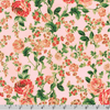 Decadent Garden - Florals and Leaves Pink Metallic Yardage