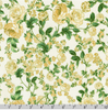 Decadent Garden - Florals and Leaves Cream Metallic Yardage