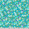 Decadent Garden - Small Florals Blue Metallic Yardage