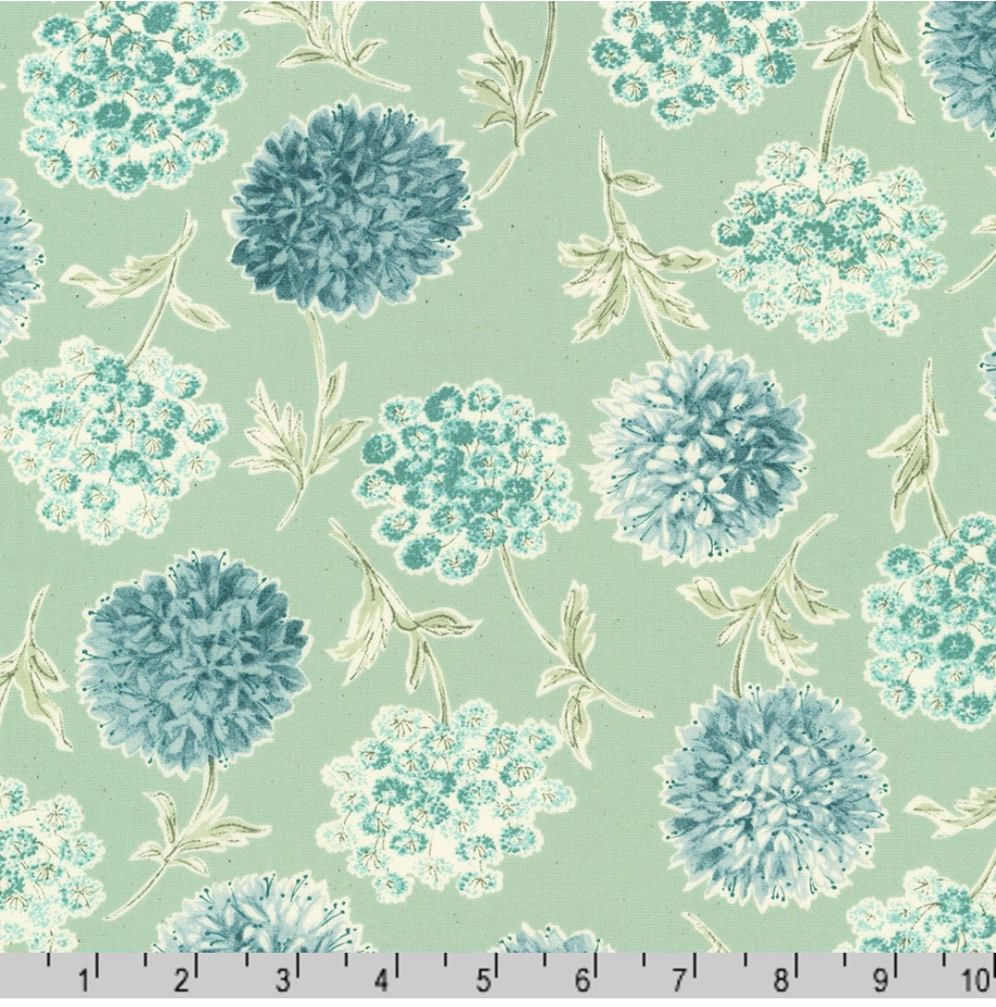 Sevenberry Grace - Florals Mint Yardage