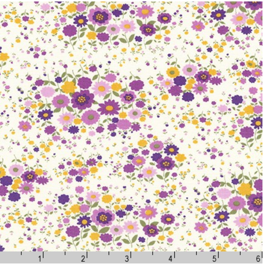 Sevenberry Petite Garden - Petite Florals Purple Yardage