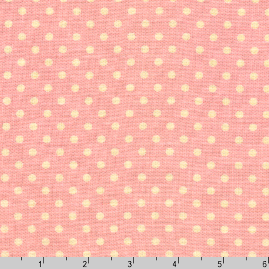 Sevenberry Dots-A-Lot - Yellow Dots on Orange Yardage