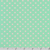 Sevenberry Dots-A-Lot - Pink Dots on Sage Yardage