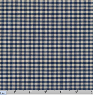 Crawford Gingham - Yarn Dyed 1/8 Inch Gingham Navy Yardage