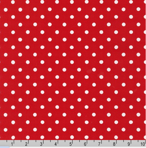 Sevenberry Petite Basics - Dots Red Yardage