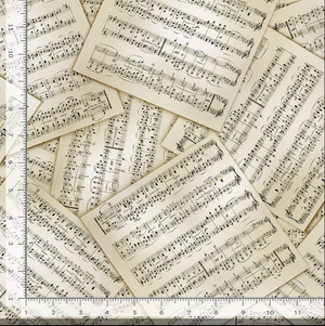 Antique Music Sheets Backing Yardage