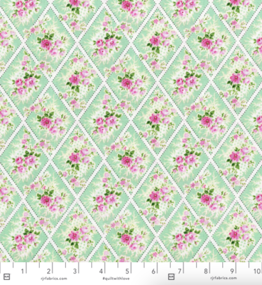 Afternoon in the Attic - Miniature Bouquet Sweet Pea Yardage