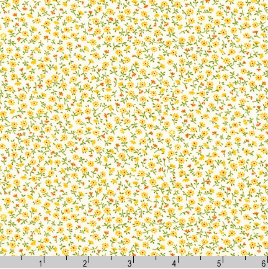 Sevenberry Petite Garden - Petite Florals Yellow Yardage