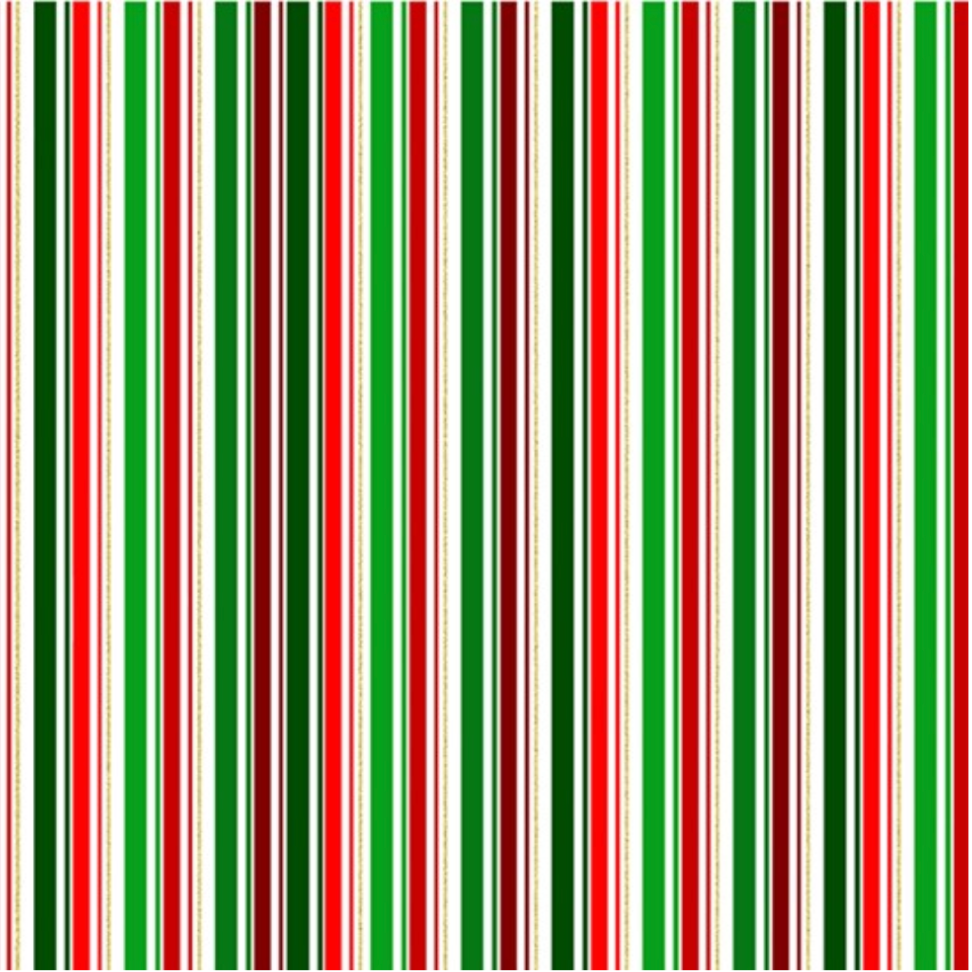 Holiday Sweets - Stripes Peppermint/Gold