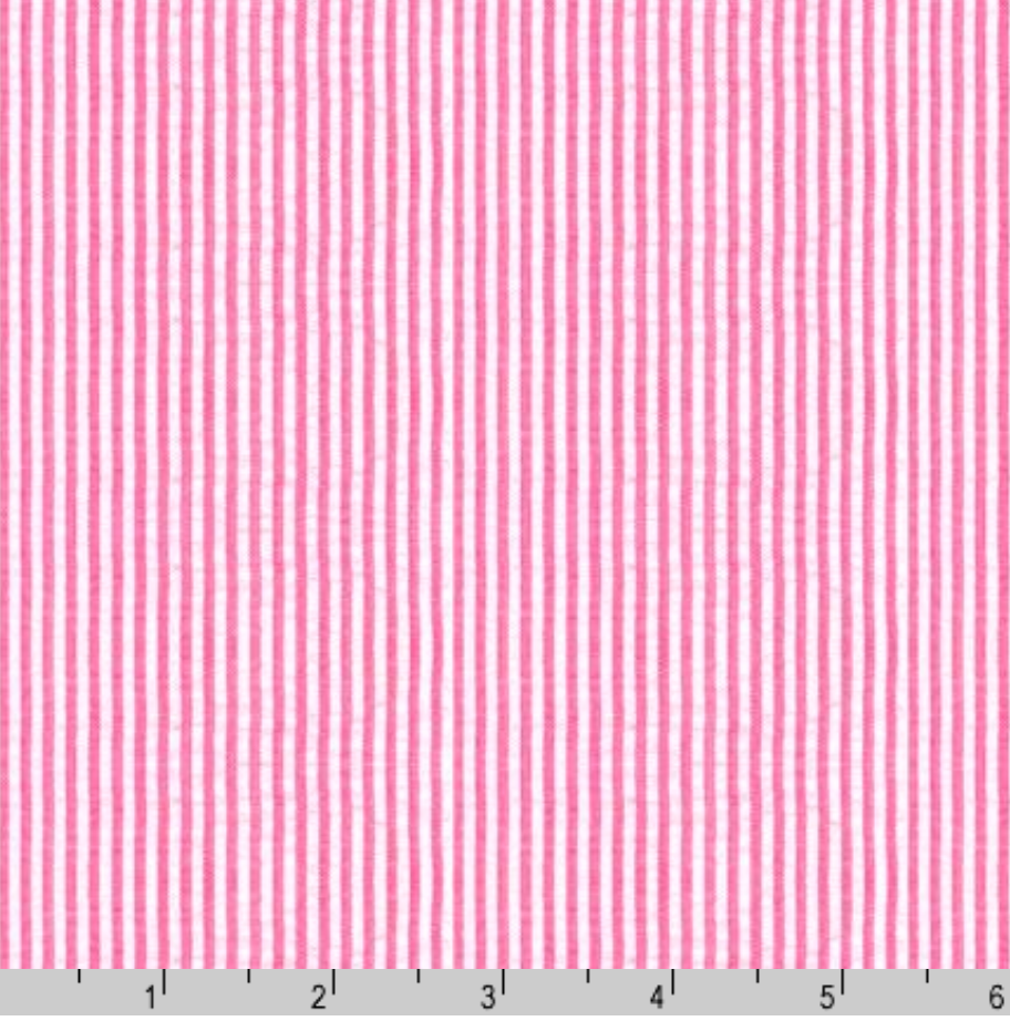 Seersucker Stripe Hot Pink - Kaufman - 56" Width