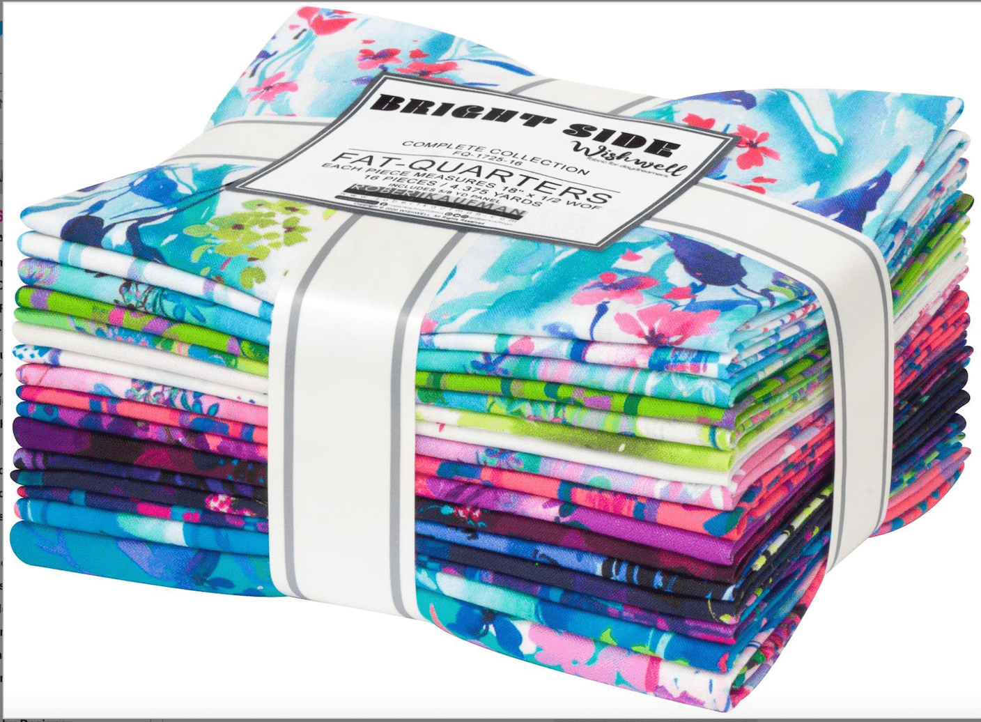 Wishwell - Bright Side Fat Quarter Bundle - 16 Pcs, includes 5/8 yard panel