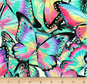 Nature Studies - Packed Pastel Butterflies Yardage