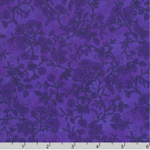 Flowerhouse - Georgina - Vines Midnight Purple Yardage