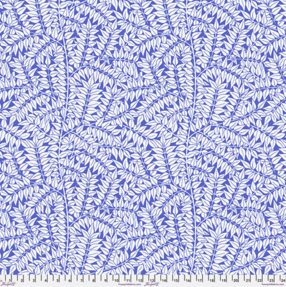 Branches - Blue Cotton Lawn Yardage