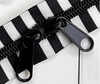 Black and White 30" Zipper Black