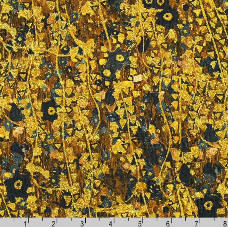 Gustav Klimt - Vines Gold Metallic Yardage