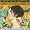 Gustav Klimt - Lady with a Fan - Gold Metallic Panel