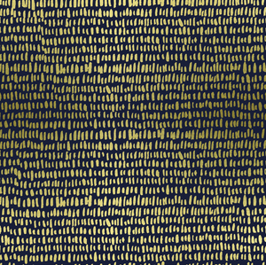 Wildwood - Hatchmarks Navy Lawn Metallic Yardage