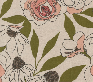 Botany Mochi Linen Paper - Florals Multi Yardage