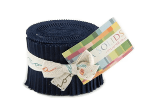 Bella Solids Navy Junior Jelly Roll