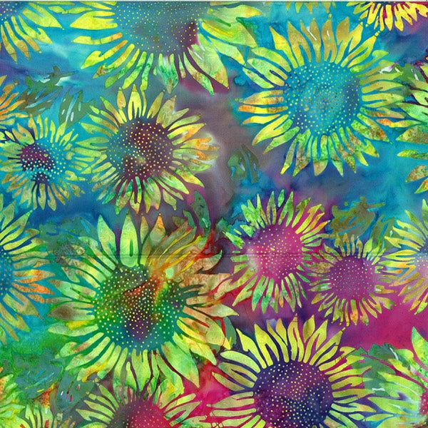 Bali Batik - Multi Sunflower Batik Yardage