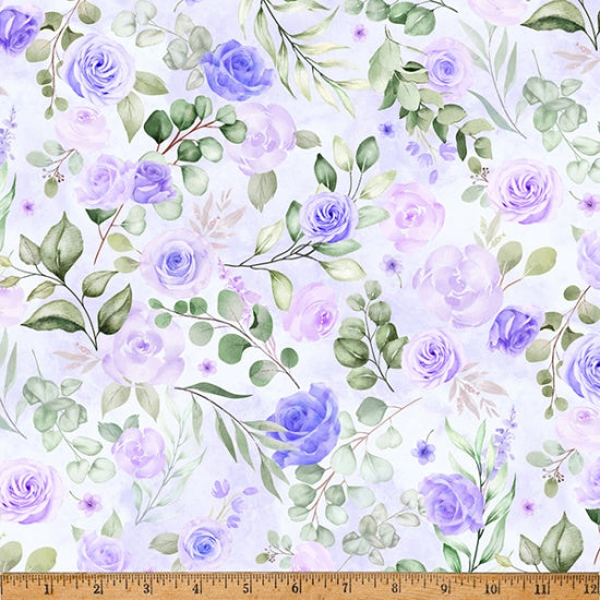 Fancy Flutter - Floral Lilac Yardage