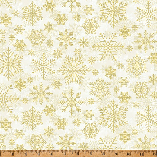 Hoffman - Winter's Eve - Snowflakes Papyrus/Gold