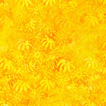 Artisan Batiks - Summer Zest - Daisy Tonal Sunshine Batik Yardage