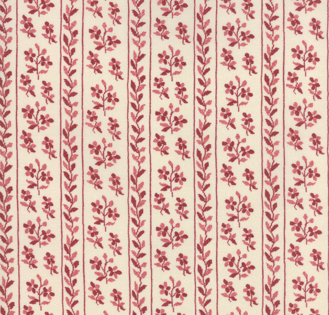 Jardin de Versailles Floral Pelouse Red 13813 13 by Moda Fabrics