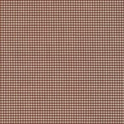 Crawford Gingham - Yarn Dyed 1/16 Inch Gingham Brown Yardage