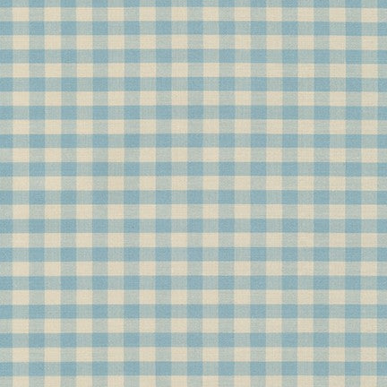 Crawford Gingham - Yarn Dyed 1/4 Inch Gingham Blue Yardage