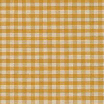 Crawford Gingham - Yarn Dyed 1/4 Inch Gingham Mustard Yardage