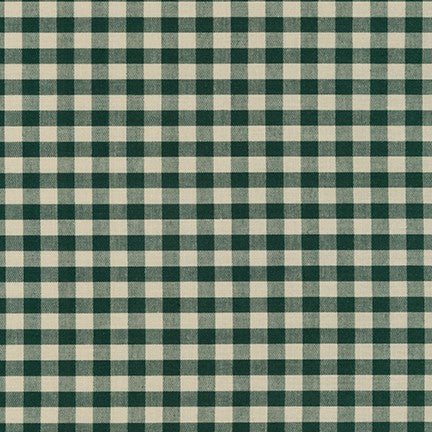 Crawford Gingham - Yarn Dyed 1/4 Inch Gingham Forest Yardage