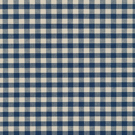 Crawford Gingham - Yarn Dyed 1/4 Inch Gingham Navy Yardage