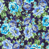 Decadent Garden - Florals Navy Metallic Yardage