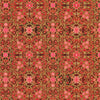 Decadent Garden - Florals Swirls Red Metallic Yardage