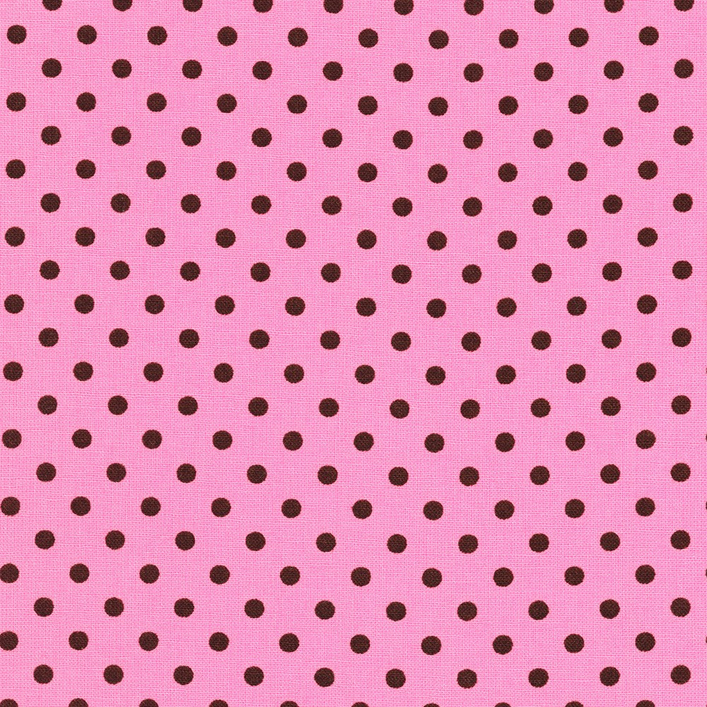 Sevenberry Dots-A-Lot - Brown Dots on Pink Yardage