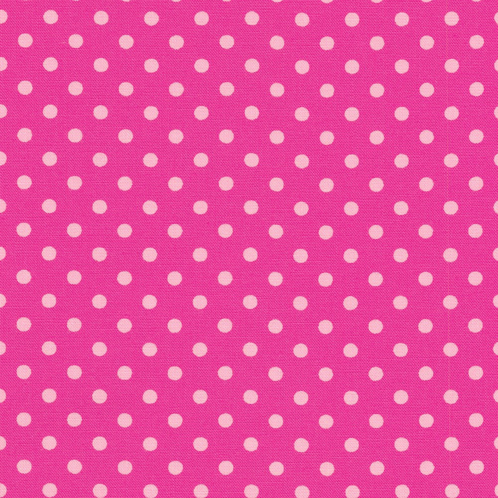 Sevenberry Dots-A-Lot - Bright Pink Dots Yardage