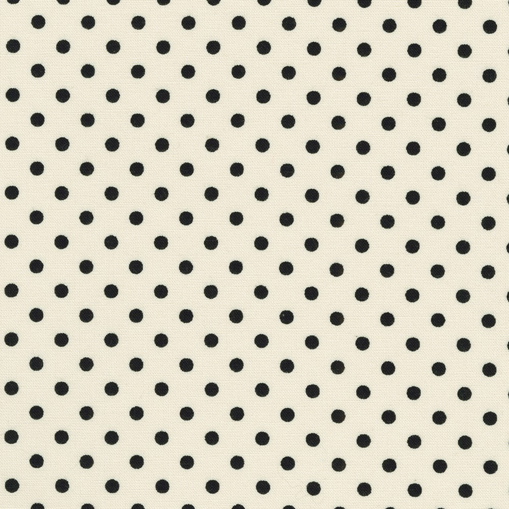 Sevenberry Dots-A-Lot - Black Dots on Ivory Yardage