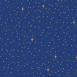 Christmas Wishes - Starry Sky Blue Yardage