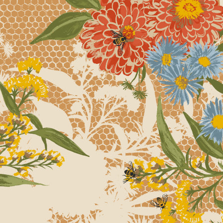 Honeybee Garden - Bee Bouquet - Morning Ritual Yardage