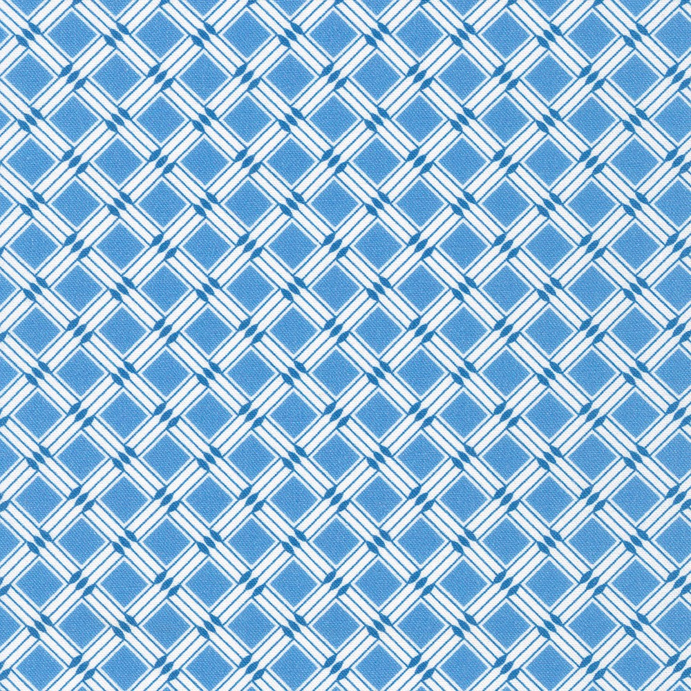 Flowerhouse - 1930's Basics Geometric Blue Yardage