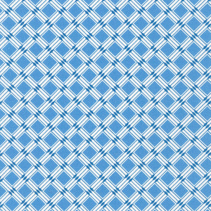 Flowerhouse - 1930's Basics Geometric Blue Yardage