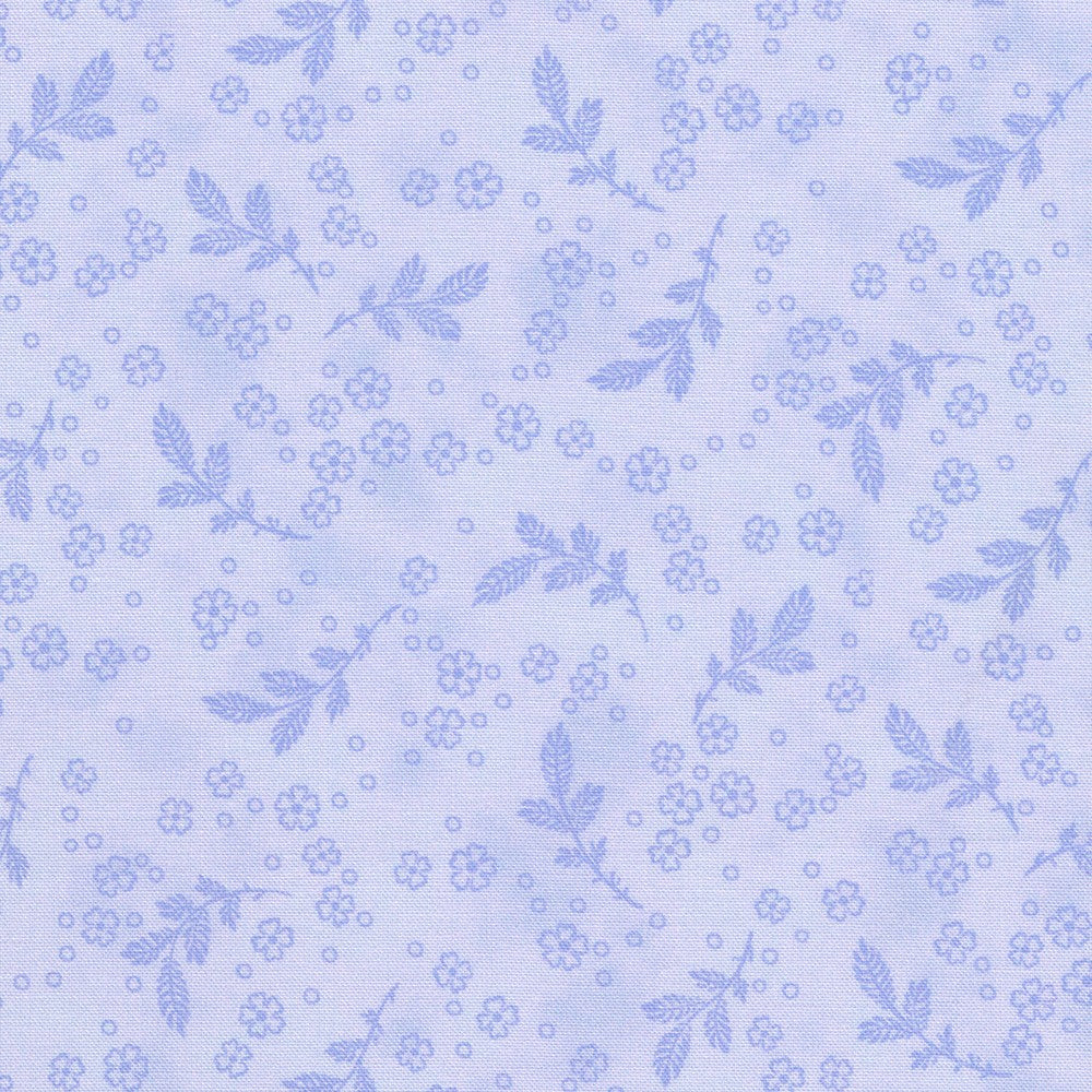 Flowerhouse - Georgina - Leaves Lavender Yardage