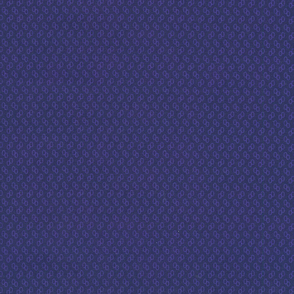 Flowerhouse - Georgina - Dots Midnight Purple Yardage