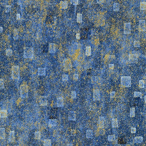 Gustav Klimt - Blue Gold Metallic Yardage