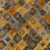 Gustav Klimt - Gold Metallic Diamonds and Squares Gold Yardage