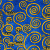 Gustav Klimt - Swirls Cobalt Gold Metallic Yardage