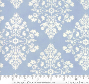 Lily Will Revisited - Cottontail Toile Blue Flannel Yardage