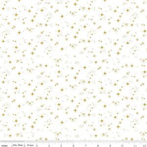 Moonchild - Starfall Off White Sparkle Yardage